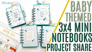 Baby or Pregnancy 3x4 Cinch Mini Notebooks Project Share using 6x6 Little You Paper by Crate Paper
