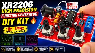 XR2206 High Precision Function Generator DIY Kit 🔥 1Hz–1MHz Signal Generator Build & Test
