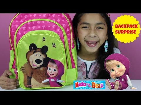 Masha and the Bear Backpack Surprise | Маша и Медведь рюкзак | B2cutecupcakes