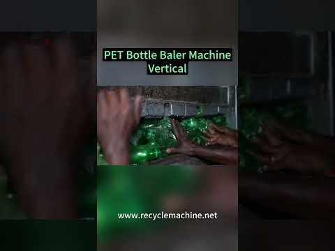 Funcționare de probă a mașinii de balotat vertical pentru sticle PET