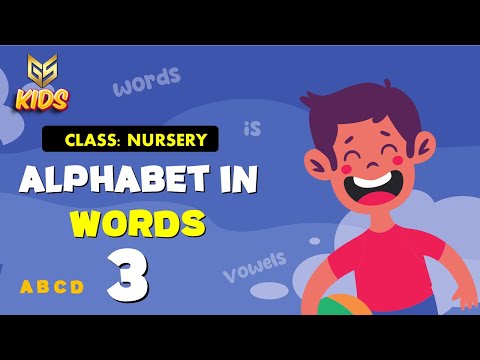 Let's learn Alphabet with Words - 3 - Nursery (English) Gyansrota Kids