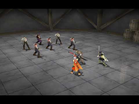 Suikoden V - Pirate Captain And 5 Pirate Lackey Boss Fight
