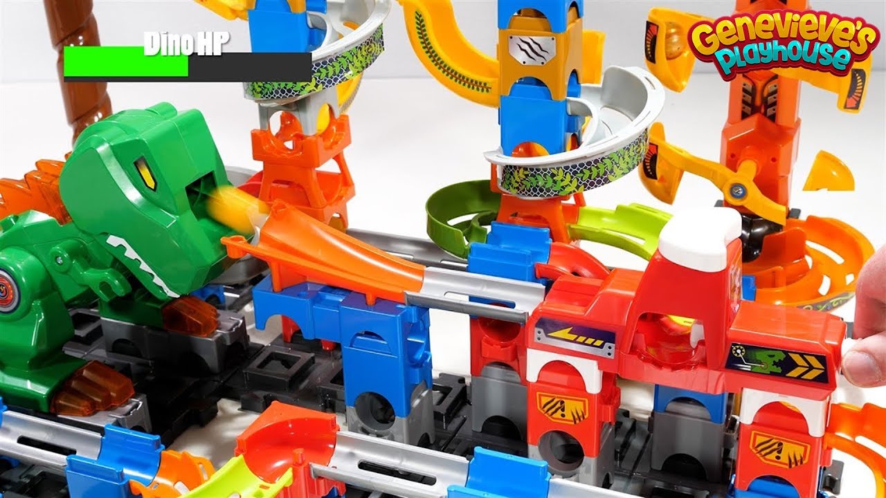 Toy Learning For Kids with VTech Dinosaur Marble Maze and Marble Races!