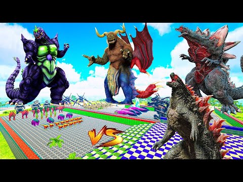 Ark Dinosaur Deathrun Vs Indoraptor Vs Spider T-rex - Ark Creature Survival Evolved