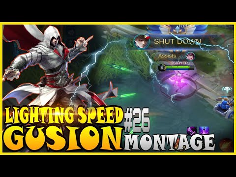 GUSION MONTAGE QUICK COMBO⚡ | GUSION GAMEPLAY | GUSION TUTORIAL | MOBILE LEGEND