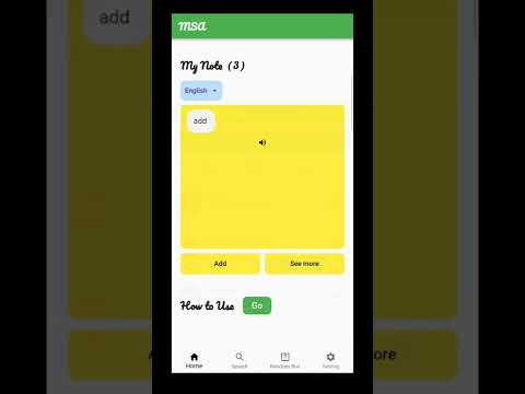 MSA-Learn languages Take notes