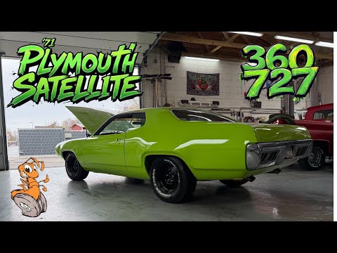 1971 Plymouth Satellite 360/727 Fullsize Muscle Car in Sublime Green with killer exhaust sound