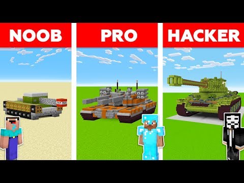 Minecraft NOOB vs PRO vs HACKER : SUPER TANK BATTLE in minecraft / Animation
