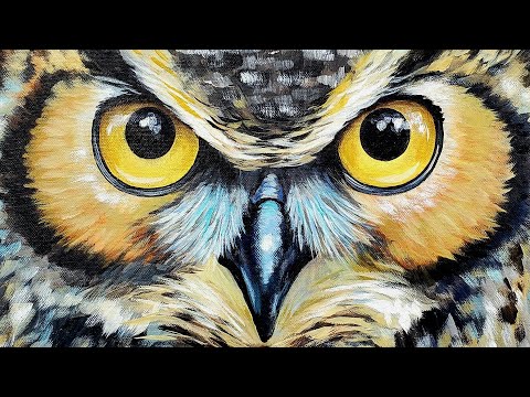 Easy Owl Acrylic Painting LIVE Tutorial