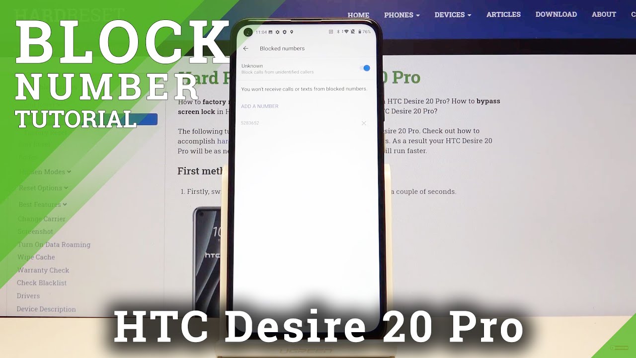 How to Block Number in HTC Desire 20 Pro - Block Calls & Messages