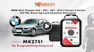 BMW Mini Cooper E60 - E84 - E87 - E90 3 Series 5 Series ELV ESL Steering Lock Emulator (Plug & Play)