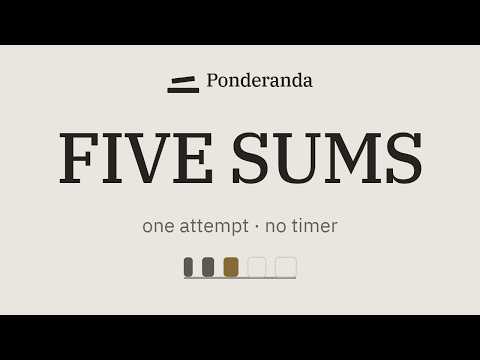 Ponderanda: Daily Math Puzzle video thumbnail