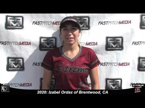 2020 Izabel Ordaz Slapper and Outfield Softball Skills Videos - Extreme Fastpitch