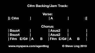 Steve Ling / Agent Ling - C#m Backing/Jam Track for Guitar