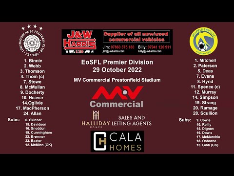 Linlithgow Rose v Hillfield Swifts – 29 October 2022