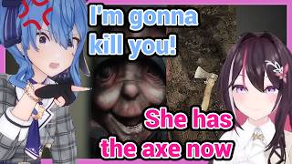 AZKi and Suisei Got Scared So Badly Until Suisei Got the Axe and Showed Who The Real Psychopath is!!