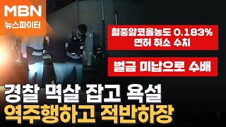 경찰 멱살 잡고 욕설…음주 운전에 역주행까지 하고 적반하장 - 뉴스파이터