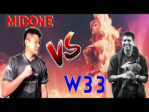 Midone[Lina] vs w33 [QoP] Battle of secret Titans