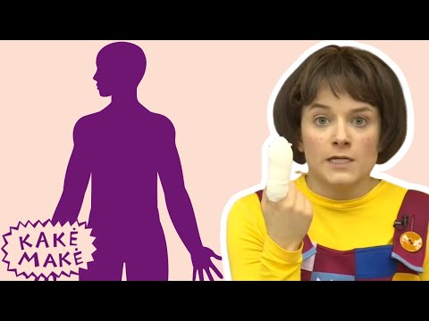 Netvarkos Nykštukas pasakoja Kakei Makei apie žmogaus organizmą. Ką pasakė Kakė Makė?