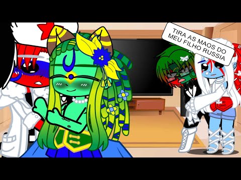 Countryhumans reagindo a seus tik toks/creditos oipedrodaher