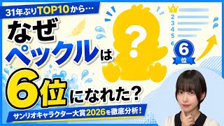 31年ぶりTOP10入りから快進撃！あひるのペックル躍進の理由とは？【サンリオキャラクター大賞2026】
