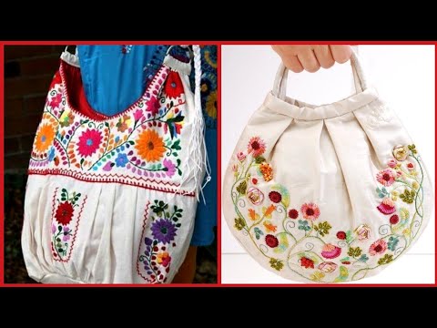 Stylish hand embroidered bags designs