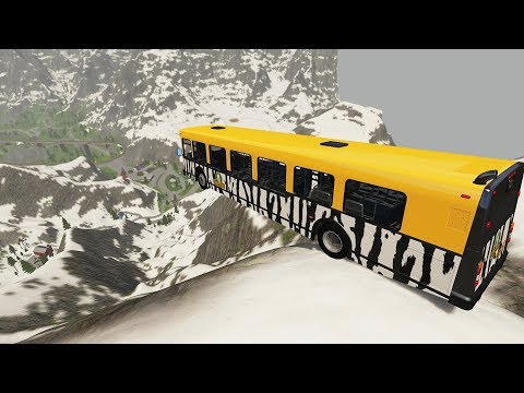 High Speed Jump From Alps Mountain - BeamNG drive Insane Jumps Testing