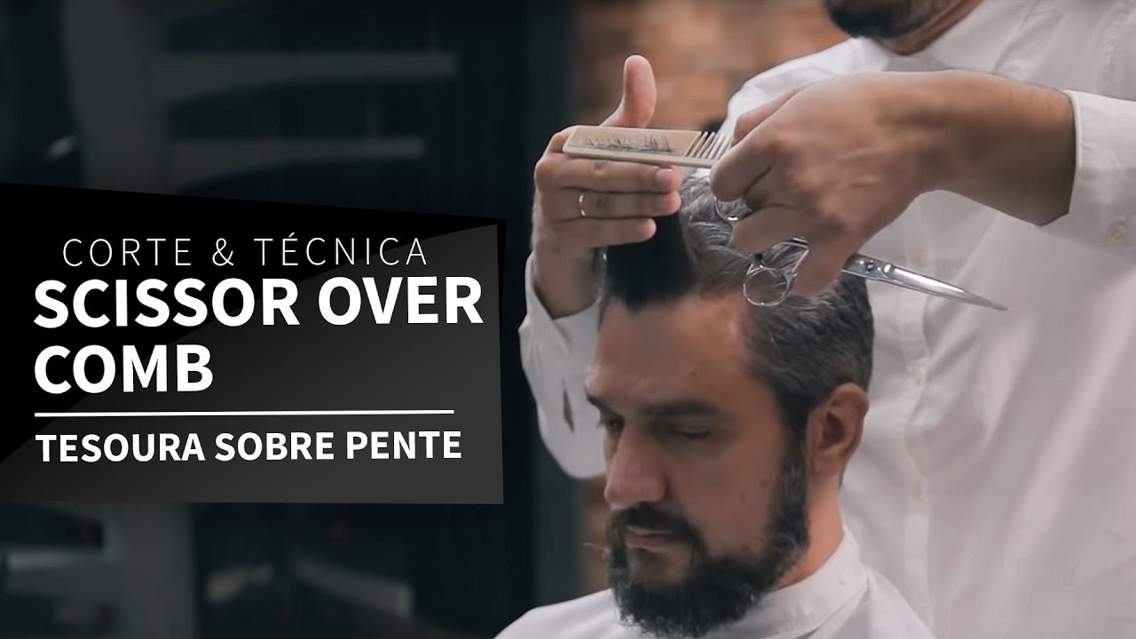 Como Cortar Tesoura Sobre Pente (Scissor Over Comb) | Danillo Moretti