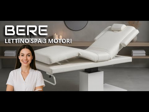 BERE Lettino massaggio SPA 2 snodi 3 motori