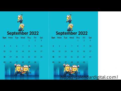 September 2022 Calendar with Holidays - Calendar Digital