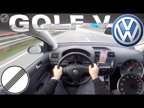Volkswagen Golf V (5) 1,4 16V 2007 POV TOP SPEED DRIVE on AUTOBAHN MAX ACCELERATION (NO SPEED LIMIT)