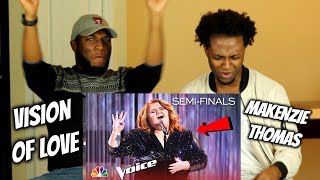 MaKenzie Thomas Stuns with &quot;Vision of Love&quot; - The Voice 2018 Live Semi-Final (REACTION)