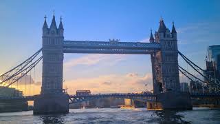 Amazing London Views From The River Thames Sunset 4K | The Shard / Tower Bridge