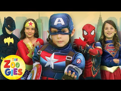 The Zoogies - Wheels on the Bus | Superhero Version | Iron man, Captain America, Spider-man
