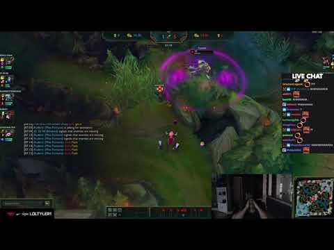 Tyler1 reacts to his botlane being baited by Sona