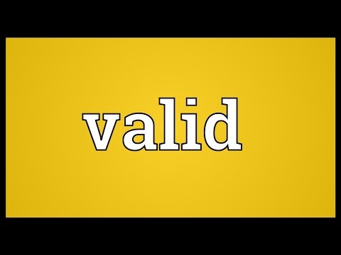 Valid Meaning Video