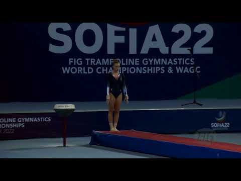 DUMITRU-MARIN Maelle (FRA) W - 2022 Trampoline Worlds, Sofia (BUL) - Q Tumbling Exercise 2
