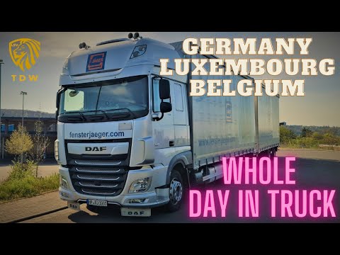 Whole day POV truck drive,LUX,GER,BEL...