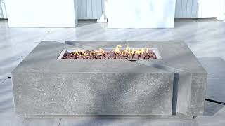 🔥simple and unique! Cement ash rectangular stove, the perfect combination of coffee table and stove✨