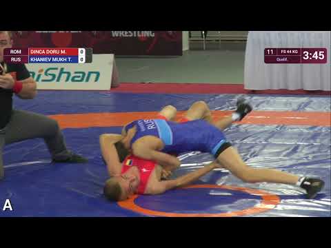 Qual. FS - 44 kg: M. DINCA DORU (ROM) v. T. KHANIEV MUKH (RUS)