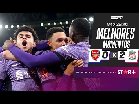 Gols e lances de Arsenal x Liverpool