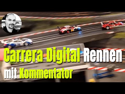 Slot Car Race - Carrera Digital, commented and with English subtitles. Carrera D124 GT Cars.