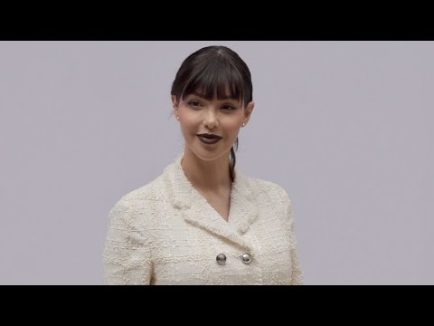 Nabilla Benattia at the Giambattista Valli 2024 Fashion show in Paris