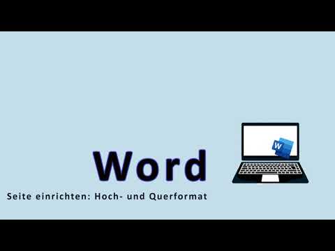 Word Seite einrichten Hoch Querformat