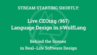 Live CEOing Ep 967: Language Design in Wolfram Language [Graphic Issues]