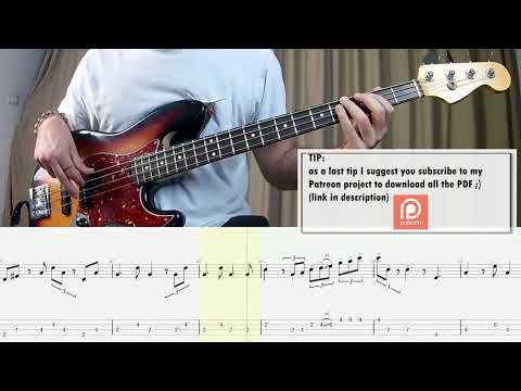 Stevie Wonder - Isn't She Lovely BASS COVER + PLAY ALONG TAB + SCORE