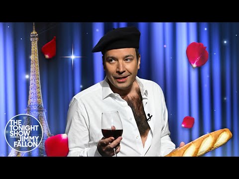 French President Emmanuel Macron Sings a Song About His Chest Hair | The Tonight Show