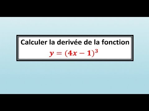 Comment calculer la derivée d'une fonction composée - Fonction puissance composée - question 1a