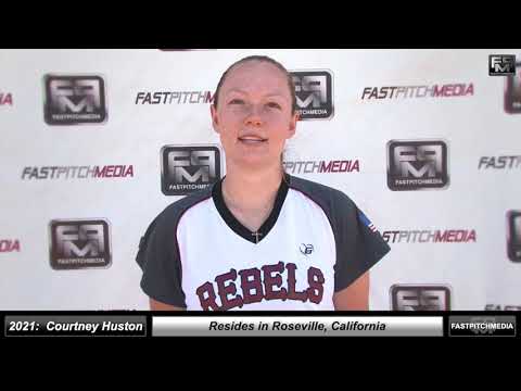 2021 Courtney Huston Catcher and Outfield Softball Skills Video - Rebels Smith