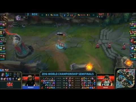 SKT Faker -- Another Great 3v1 Escape vs ROX | 2016 LOL Worlds Championship Semi-Finals | SKT vs ROX